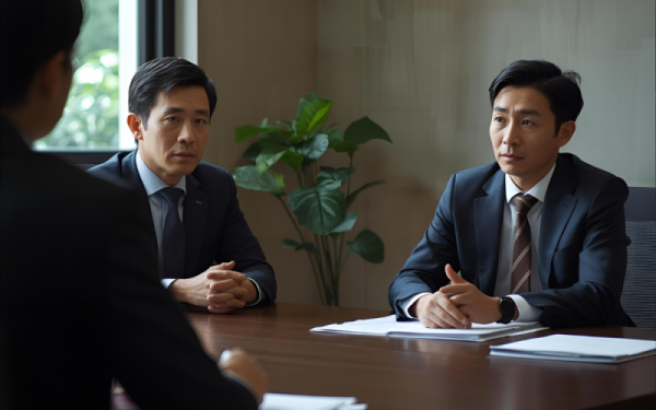 相談風景や金融機関の打合せイメージ