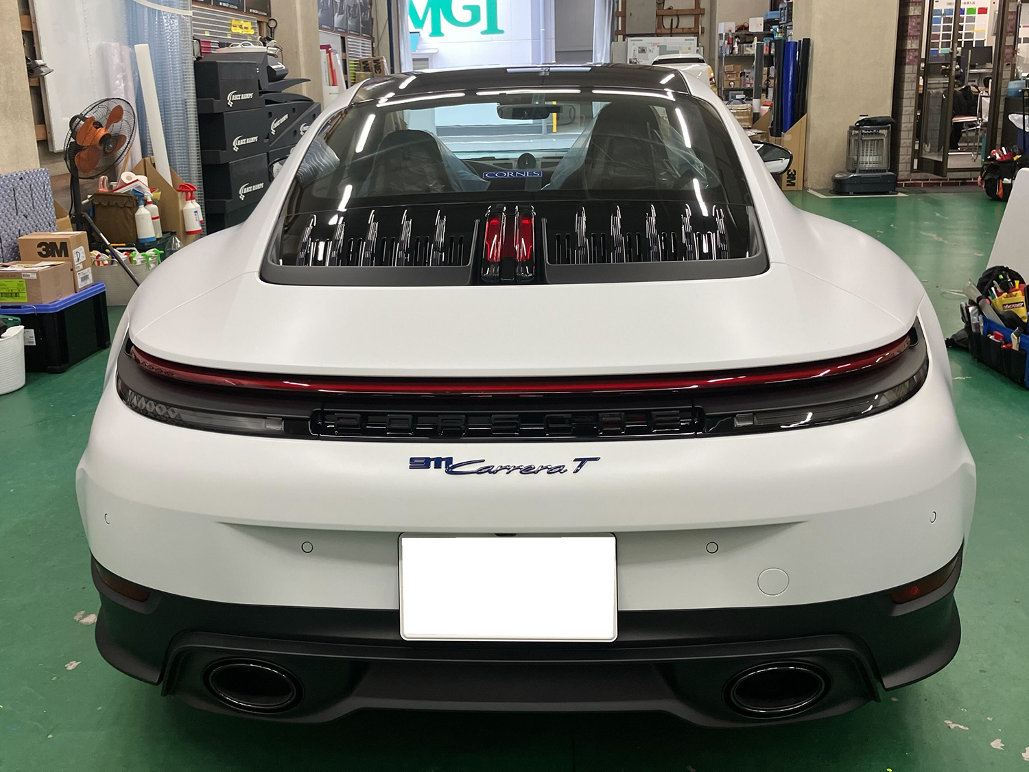 ポルシェ992 マットプロテクションラッピング施工後